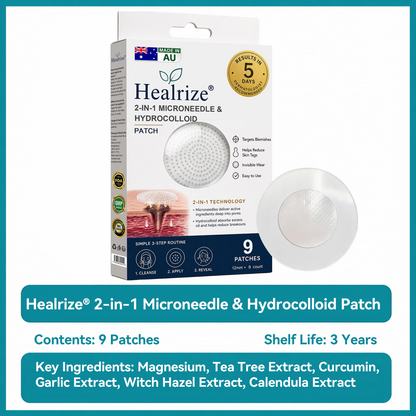 ✅🇦🇺Trilumia®2-in-1 Microneedle & Hydrocolloid Patch💫| Removes Raised Moles, Acne, Flat Warts & Skin Tags | Helps Improve Wrinkles, Scars & Blemishes | Invisible Patches for Face & Body