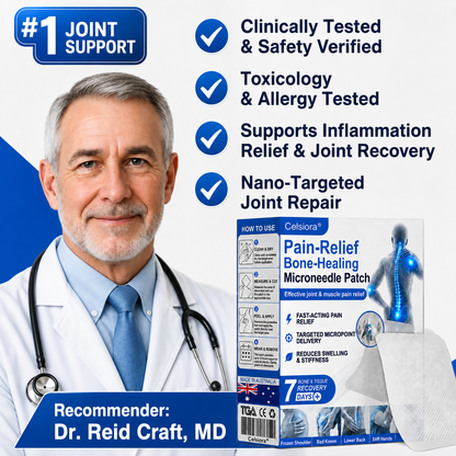 💧✅ Celsiora® Pain-Relief Bone-Healing Microneedle Patch(🧑‍⚕️Reducing joint swelling, pain, stiffness, redness, warmth, soreness, and joint fatigue)