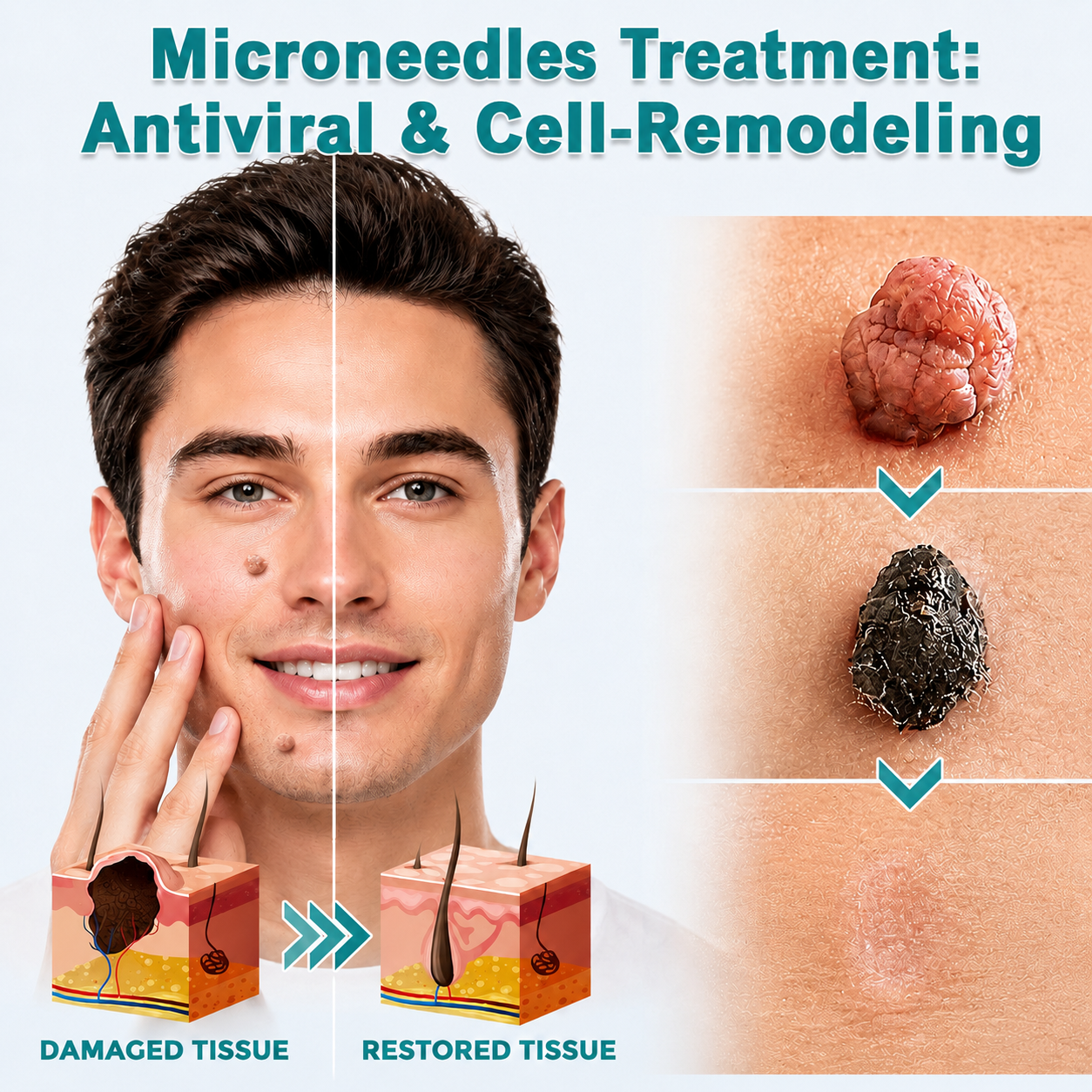 ✅🇦🇺Trilumia®2-in-1 Microneedle & Hydrocolloid Patch💫| Removes Raised Moles, Acne, Flat Warts & Skin Tags | Helps Improve Wrinkles, Scars & Blemishes | Invisible Patches for Face & Body