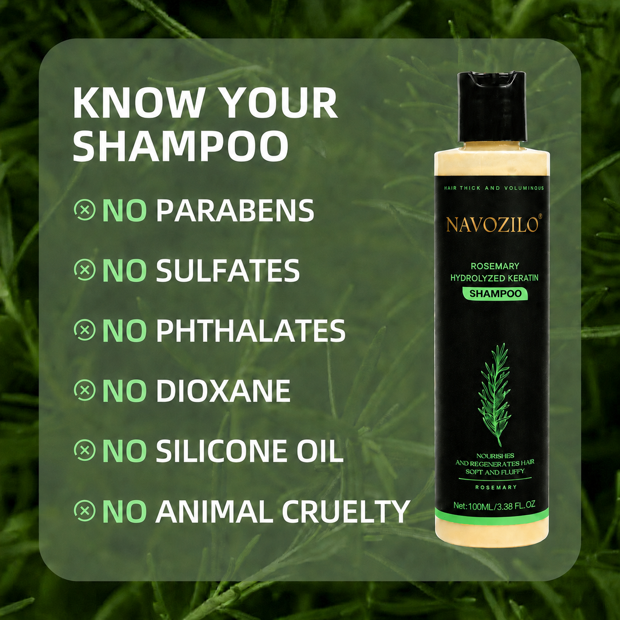 LAST DAY 50% OFF——😁😁NAVOZILO® Official -Size Rosemary Keratin Scalp Shampoo| Full-size scalp care for thicker-looking, stronger-feeling hair. (Copy)
