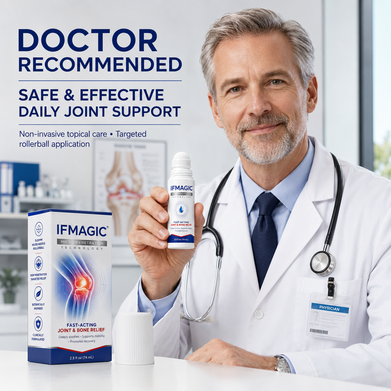 💧✅ LUCKYSONG® Fast-Acting Joint & Bone Relief Roll-On (🧑‍⚕️ Helps relieve joint pain, swelling, stiffness, soreness, warmth & everyday joint fatigue)