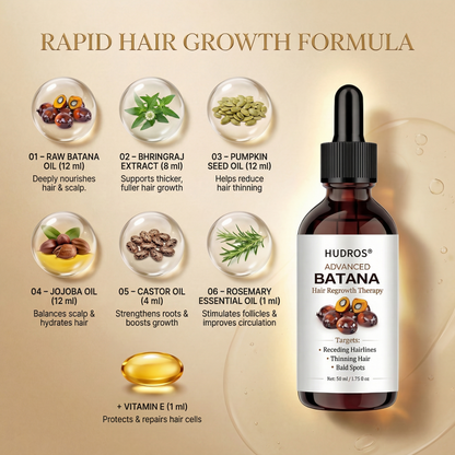 💦🎀HUDROS® Advanced Batana Hair Regrowth Therapy 🔥 50% OFF