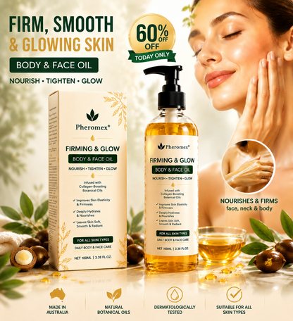 💧🔥60% OFF Ends Soon! Pheromex® Firming & Glow Oil — Hydrate, Smooth & Restore Radiant, Youthful-Looking Skin
