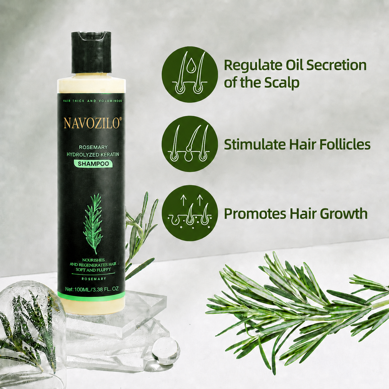 LAST DAY 50% OFF——😁😁NAVOZILO® Official -Size Rosemary Keratin Scalp Shampoo| Full-size scalp care for thicker-looking, stronger-feeling hair. (Copy)