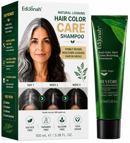 💦❤️ EdiJonah® Anti-Grey Hair Restoring Treatment – Naturally Supports Darker, Healthier-Looking Hair & Reduces the Appearance of Grey