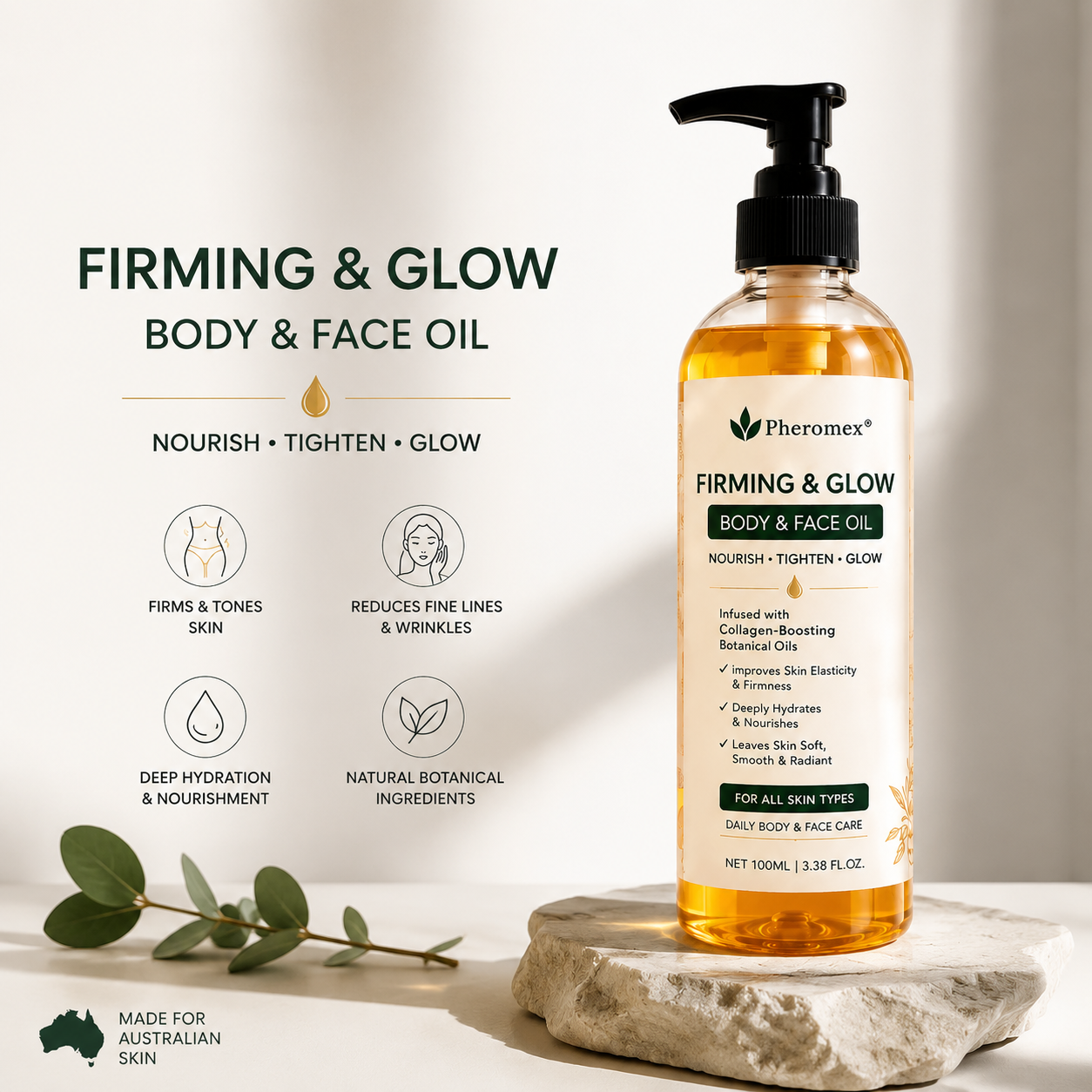 💧🔥60% OFF Ends Soon! Pheromex® Firming & Glow Oil — Hydrate, Smooth & Restore Radiant, Youthful-Looking Skin