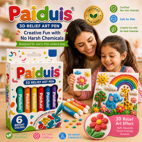 💧✍️Save 50% by ordering today丨Paiduis® 3D Relief Art Pen – Turn Flat Drawings Into Touchable 3D Art🪄
