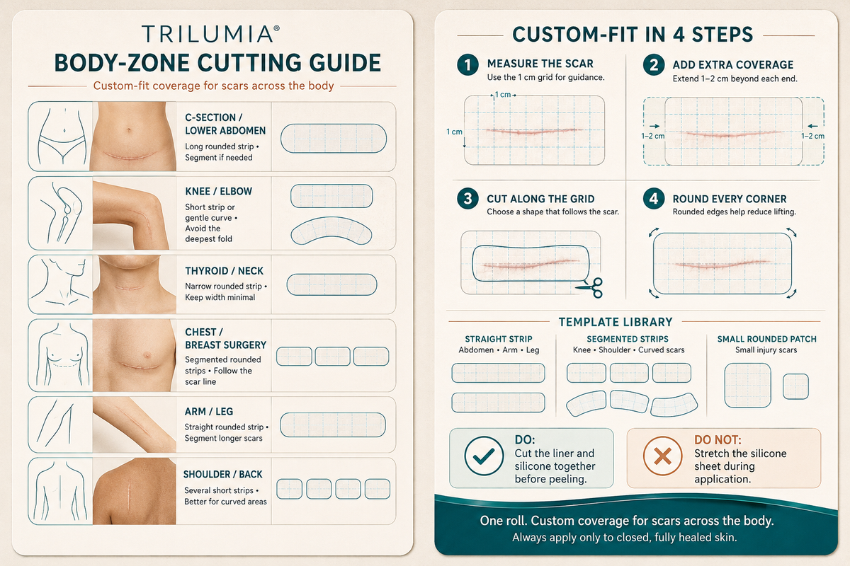 💧🧚TRILUMIA® SILICONE SCAR THERAPY ROLL Help Soften, Flatten & Improve the Appearance of Raised Scars